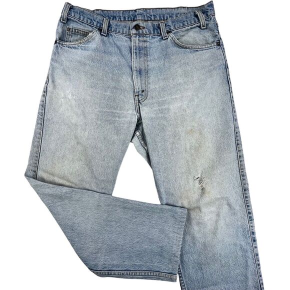 Vintage Levi’s Leather Tab 549 Jeans Mens 35x29* USA Made Denim Distressed 1987 - Picture 1 of 16